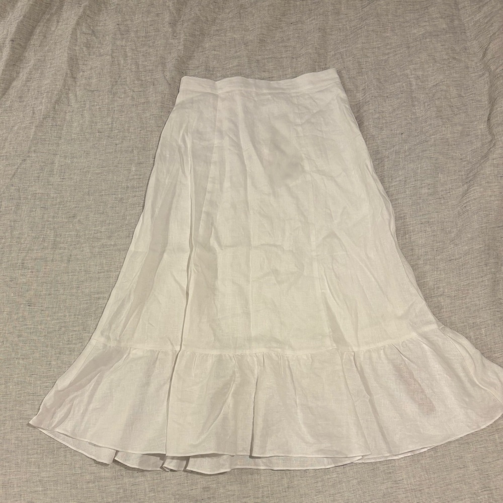 Reformation Yucca White Linen Skirt NWT